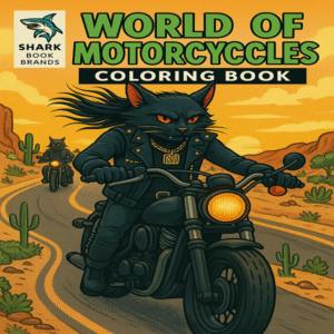 World of Motorcycles Coloring Book